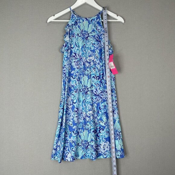 Lilly Pulitzer Womens Dress XXS Saltwater Blue Billie Suns Out Funs Out Coastal - Picture 2 of 10